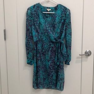 Green and purple Shoshanna dress